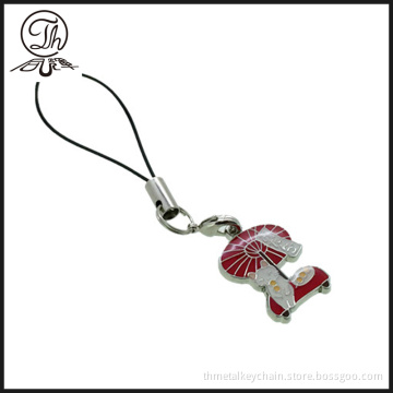 Silver cat cell phone pendant charms